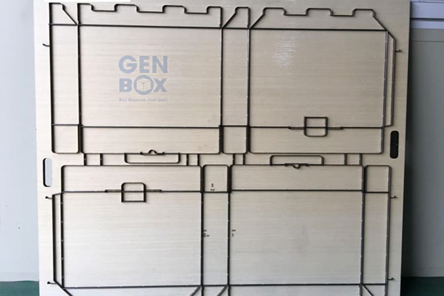 Ảnh: Khuôn bế trong sản xuất bao bì carton genbox